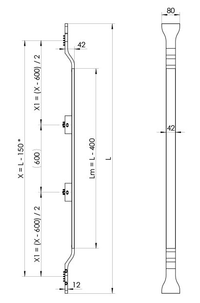 Wymiary pochwytu MPS31 T2 dla L>1601